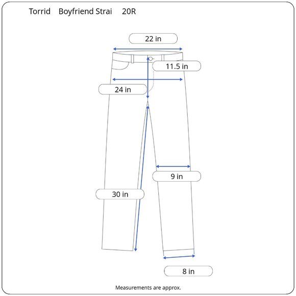 Torrid Womens Boyfriend Straight Vintage Stretch Mid-Rise Jean Distressed 20R - Picture 3 of 14